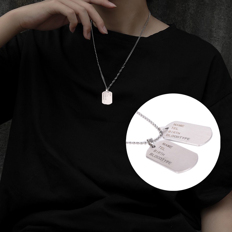 Kalung Pria Kalung Stainless Steel Kalung Pria Rantai Pria Liontin
