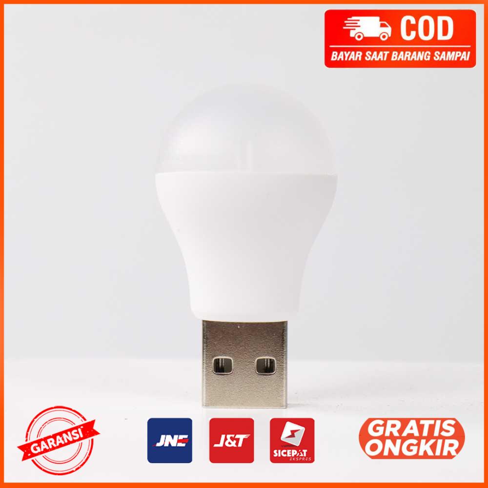 Lampu Bohlam LED USB Portable Light Cool White