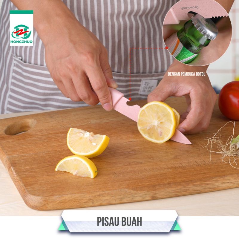 pisau dapur set 6 in 1/kitchen knife set 6 in 1 dengan wadah berkualitas