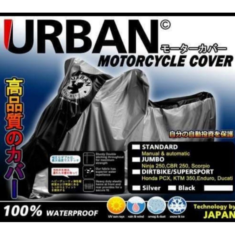 Cover Sarung Selimut Motor URBAN Motor Waterproof STANDAR Bebek Matic Mio Vario Beat Supra Grand