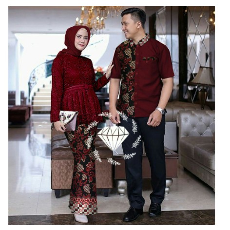 Baju Couple Pasangan Keluarga Muslim Seragam Istri Suami Acara Wisuda Lebaran Terbaru 2020 | EMON