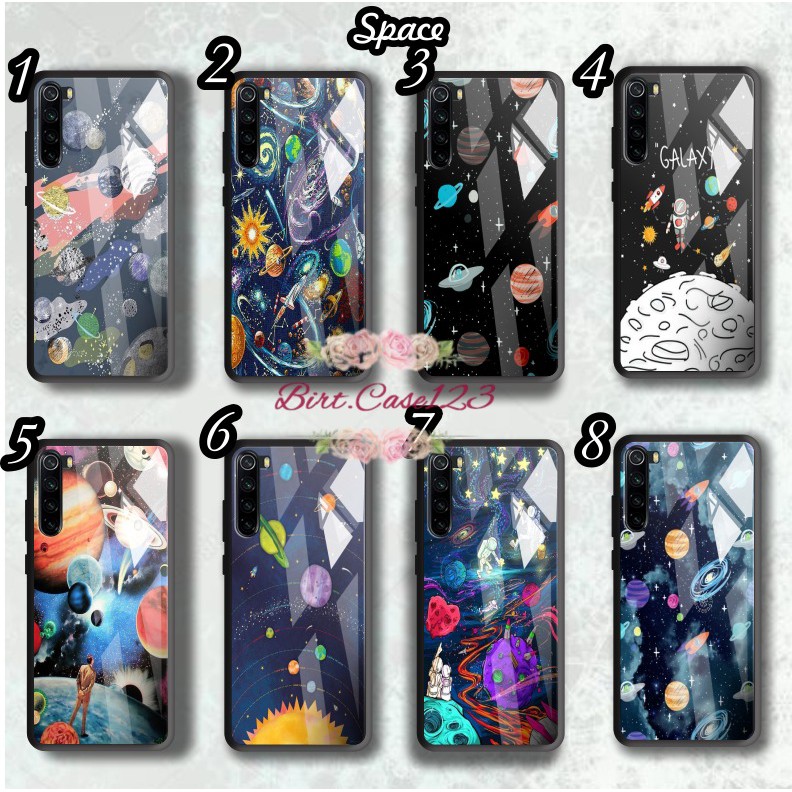 Case softcase silikon Gambar SPACE back case glass oppo samsung vivo xiaomi realme iphone all type