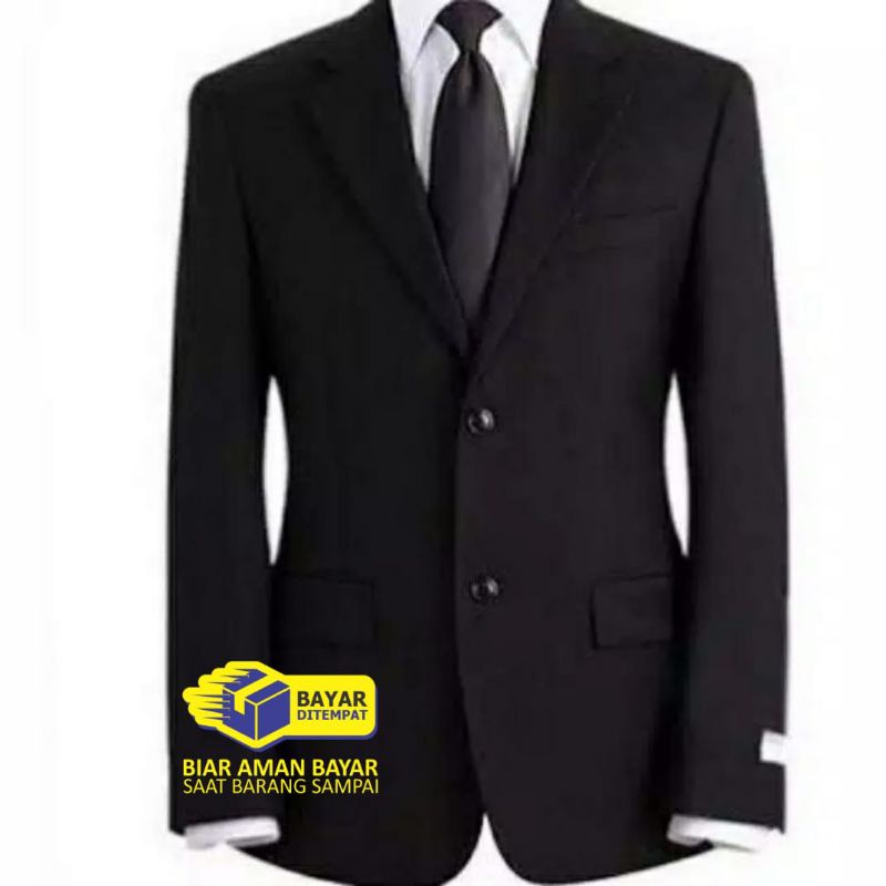 Jas pria dewasa hitam polos