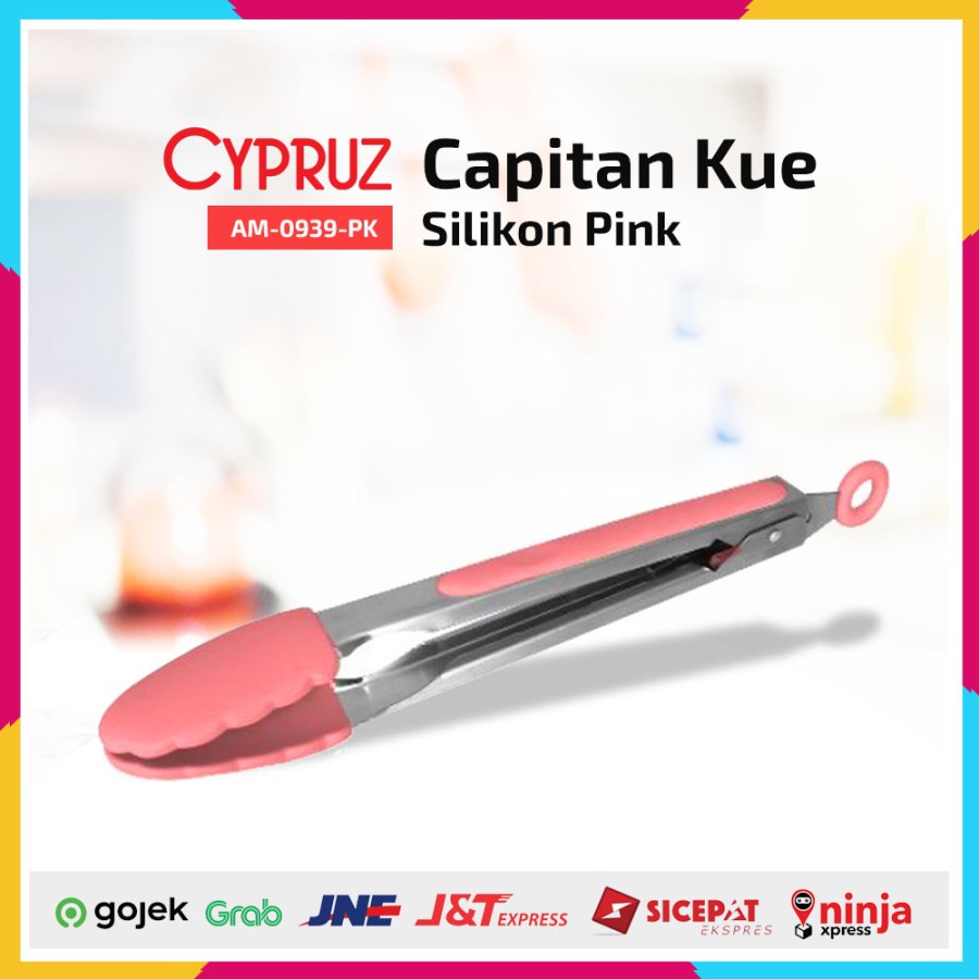 CYPRUZ Capitan Kue Silikon Pink Penjepit Makanan AM-0939-PK