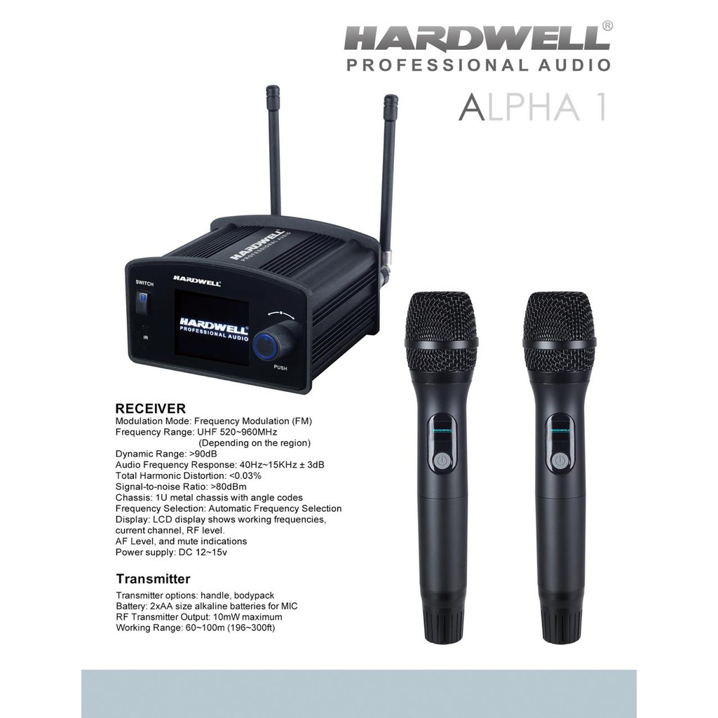 Mic wireless dual handled Hardwell Alpha 1