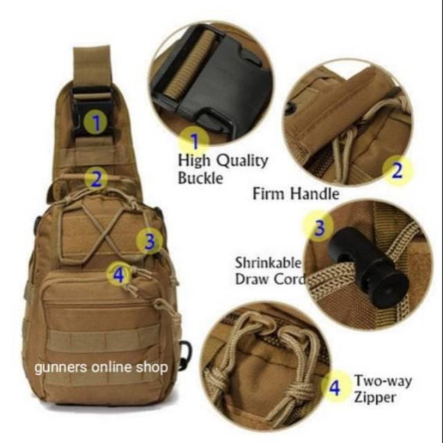 Tas selempang army 803 banyak kantong