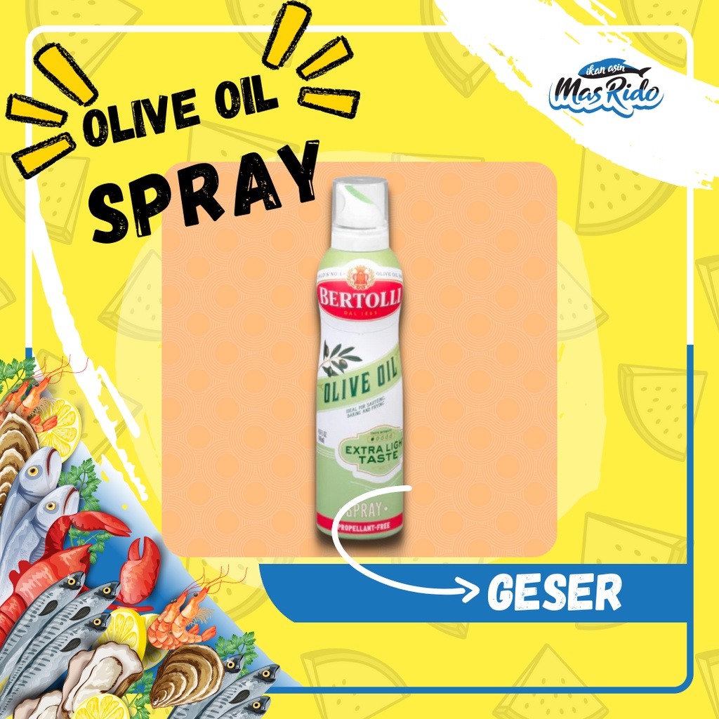 

Bertolli Extra Light Olive Oil Spray 145ml Minyak Zaitun Spray Premium