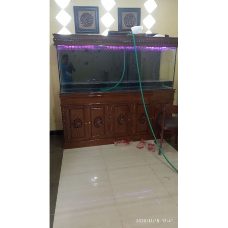 bufet aquarium,tebal kaca 12 mm,mebel jepara,furniture