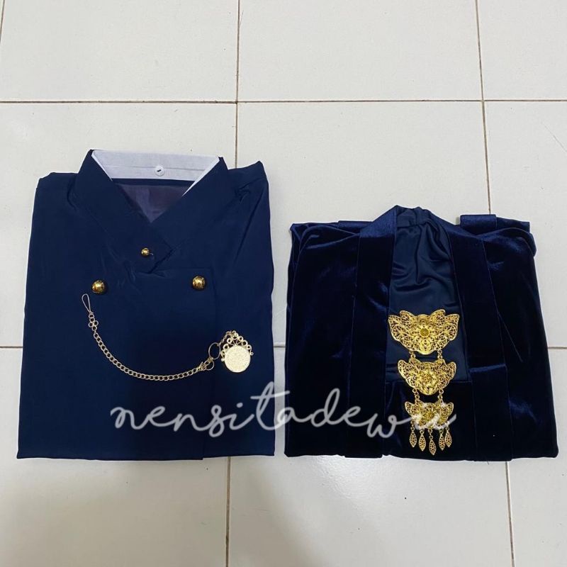 Baju Couple Adat Jawa / Baju Prewed - Nuansa Navy