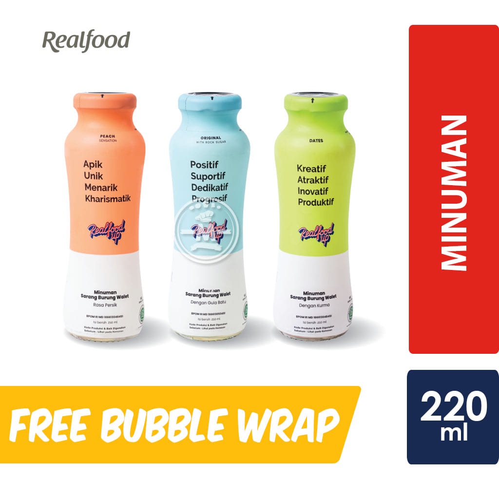 

Realfood Up Minuman Sarang Burung Walet dengan Gula Batu [220 ml]
