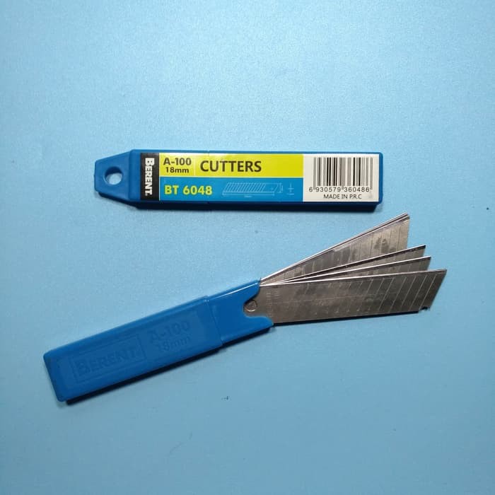 

berent mata pisau cutter A-100-18mm isi 10 pcs BT 6048