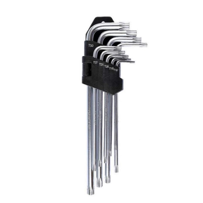 Kunci L Panjang Ujung bintang Set 9 PCS Hex Key Wrench long star