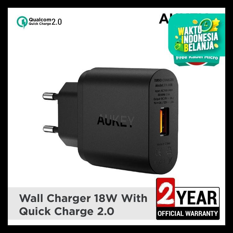 Aukey Turbo Charger 1 Port 18W Qc 2.0 - 500224 Kode 1458
