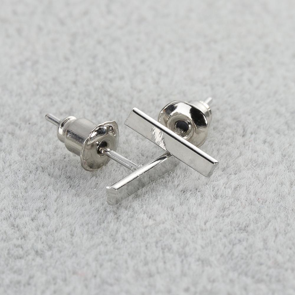 Lily 1pasang Anting Wanita Mungil Simple Design Bar