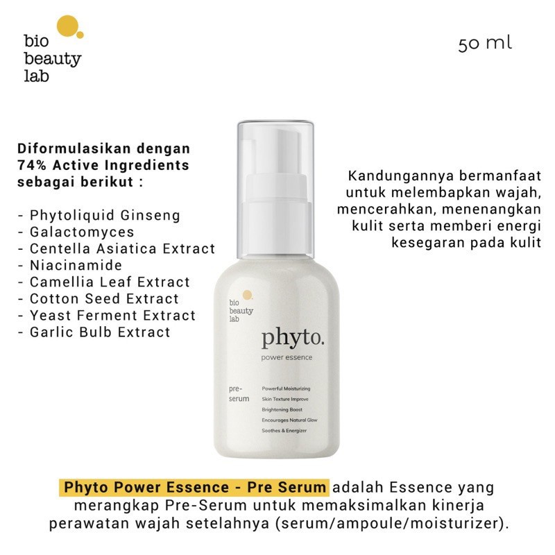 BPOM BIO BEAUTY LAB PHYTO POWER ESSENCE 25ML ATAU 50ML / SERUM WAJAH / SYE