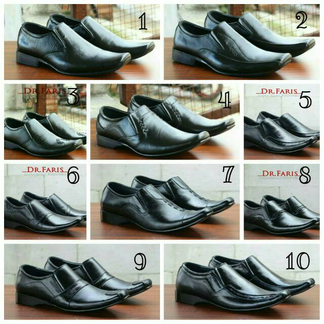 Dr faris premium original sepatu kulit pantopel casual santai kerja kantor sepatu pria
