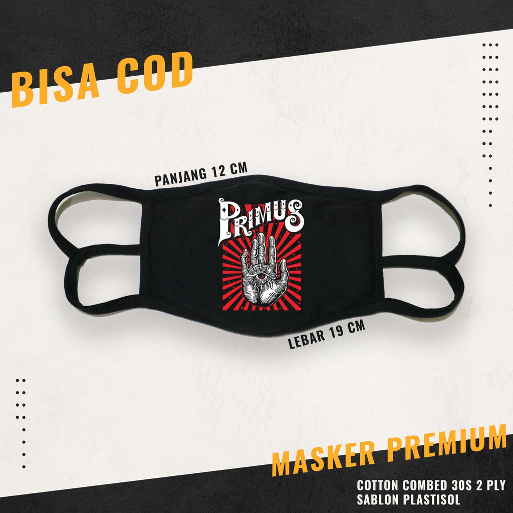masker band primus, masker kain 2 lapis
