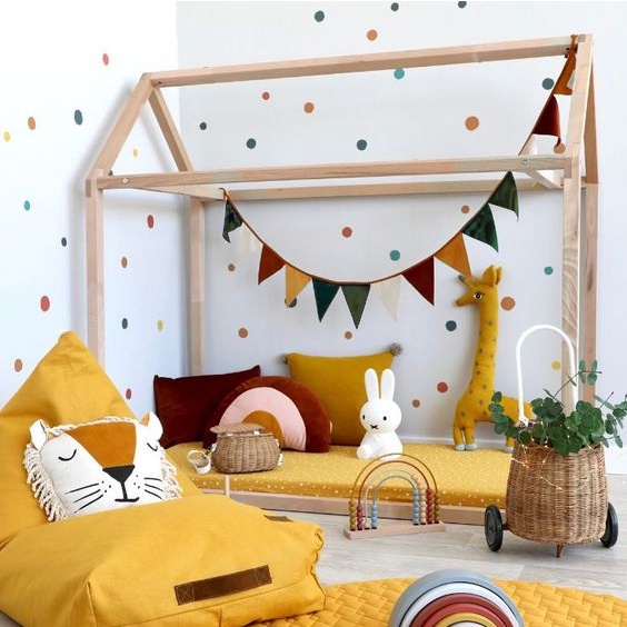 Bunting Flag Kain Aesthetic Earth Tone 2 meter - Nordic Wall Hanging Decoration - Kids Room Decoration - Dekorasi Kamar Anak #mainkayoo