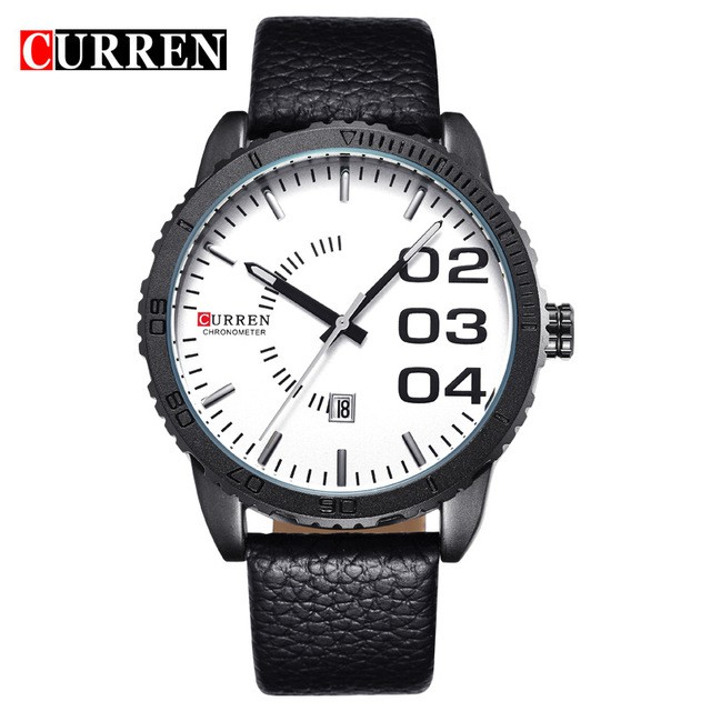 

Jam tangan pria CURREN men's quartz watch sports military casual leather watch