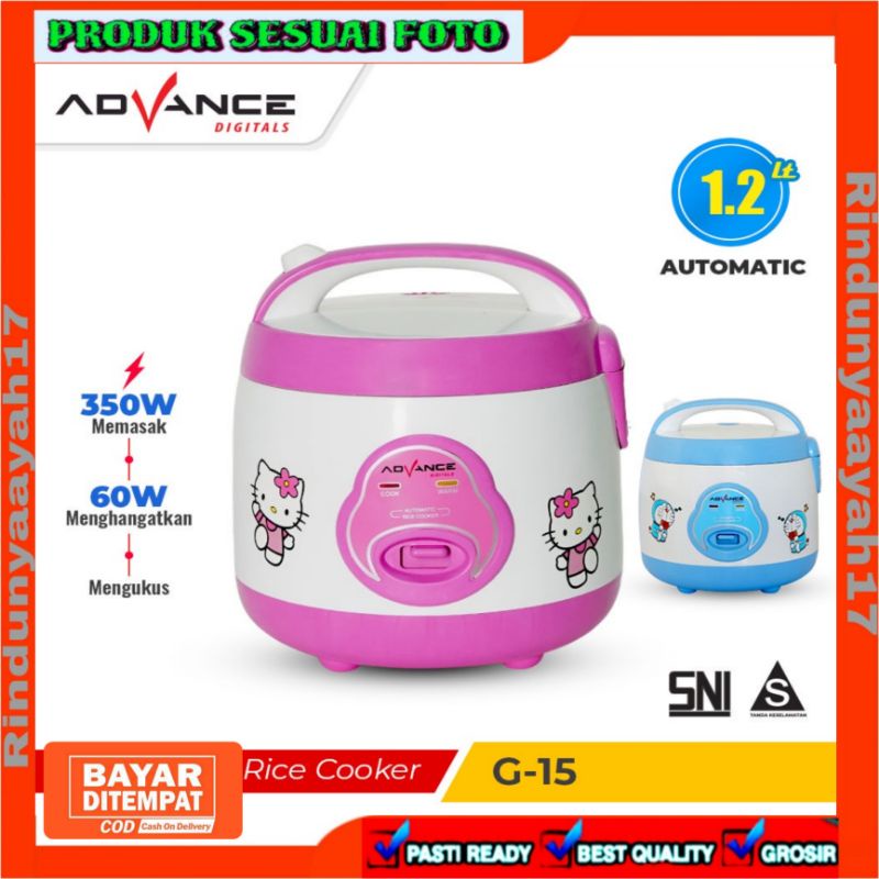 [RA] RICE COOKER KARAKTER MINI ADVANCE 1,2L 1 2 L 1,2 L DORAEMON HELLO KITTY
