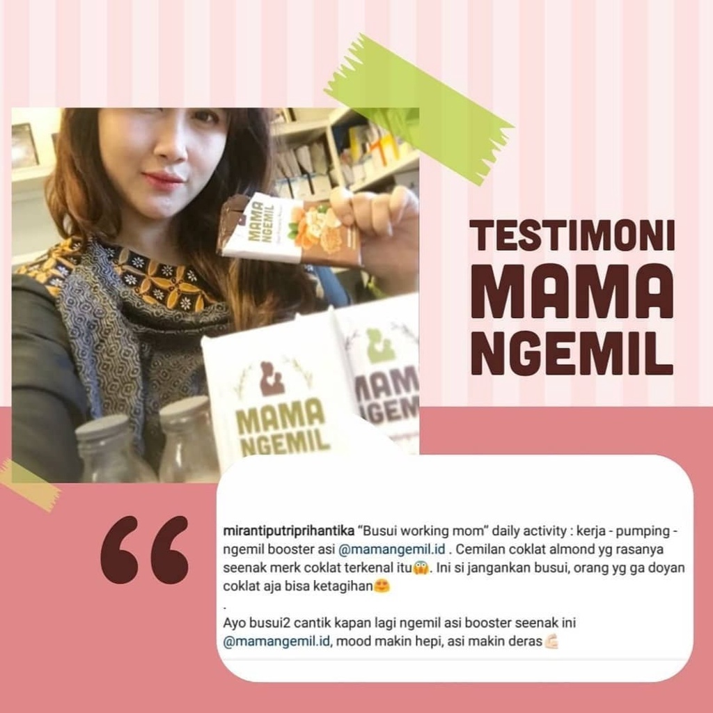 MAMA NGEMIL ASI BOOSTER COKLAT / SNACK IBU HAMIL DAN MENYUSUI / JAJAN IBU HAMIL / CAMILAN IBU HAMIL