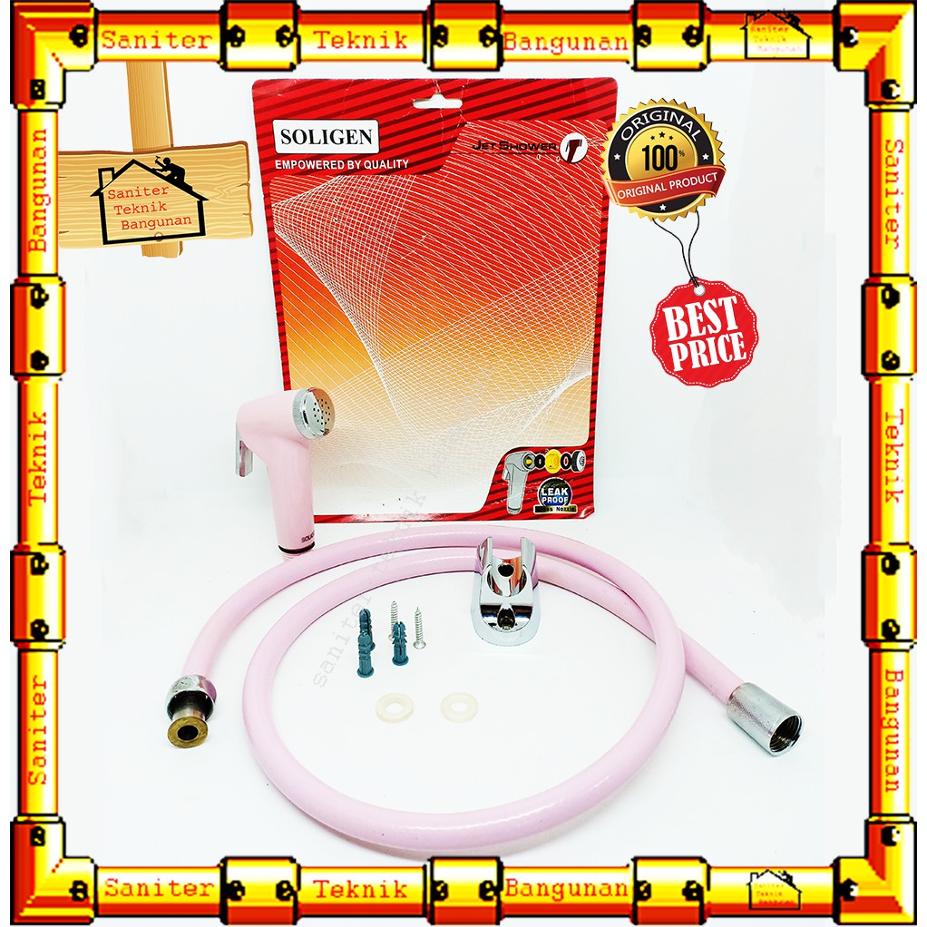 JET SHOWER TOILET SOLIGEN SET A225 PINK-SHOWER CEBOK-SHOWER TOILET