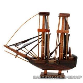 TERMURAH! Miniatur Kapal dari Kayu Dewaruci Pelitur/ Souvenir Unik