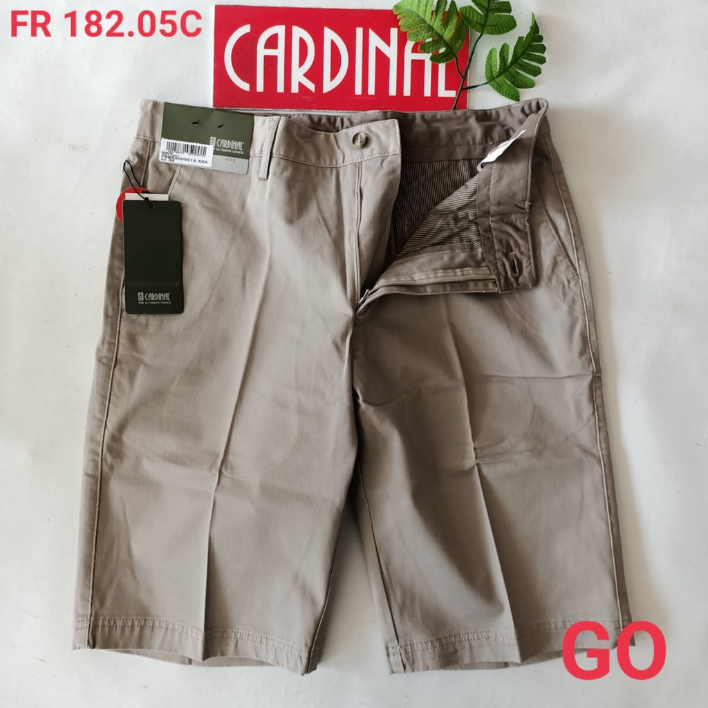 gof 36 CARDINAL FBBXX Celana Pendek Polos Stretch Kotak Motif Original Celana Santai Laki-Laki