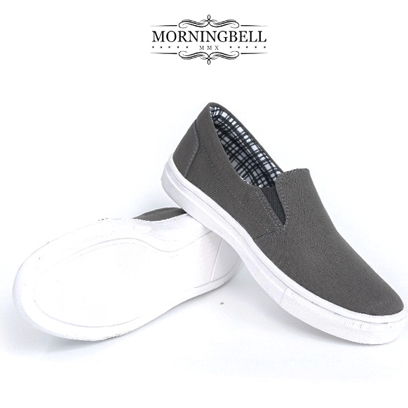 MORNINGBELL - SEPATU SLIP ON PRIA SANTAI MOJO GREY