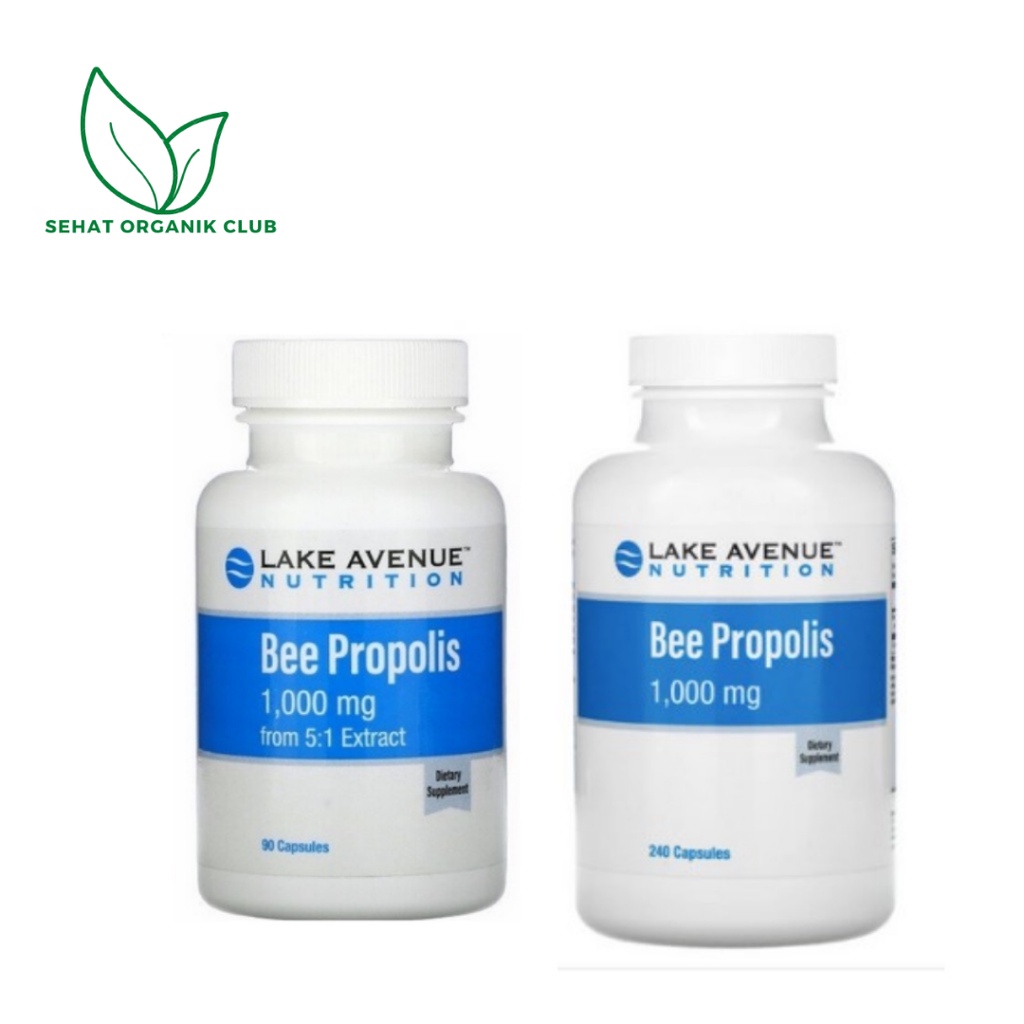 Lake Avenue Nutrition Bee Propolis from 5 : 1 Extract 1000 Mg 90 Caps ; Bee Propolis Extract Equival