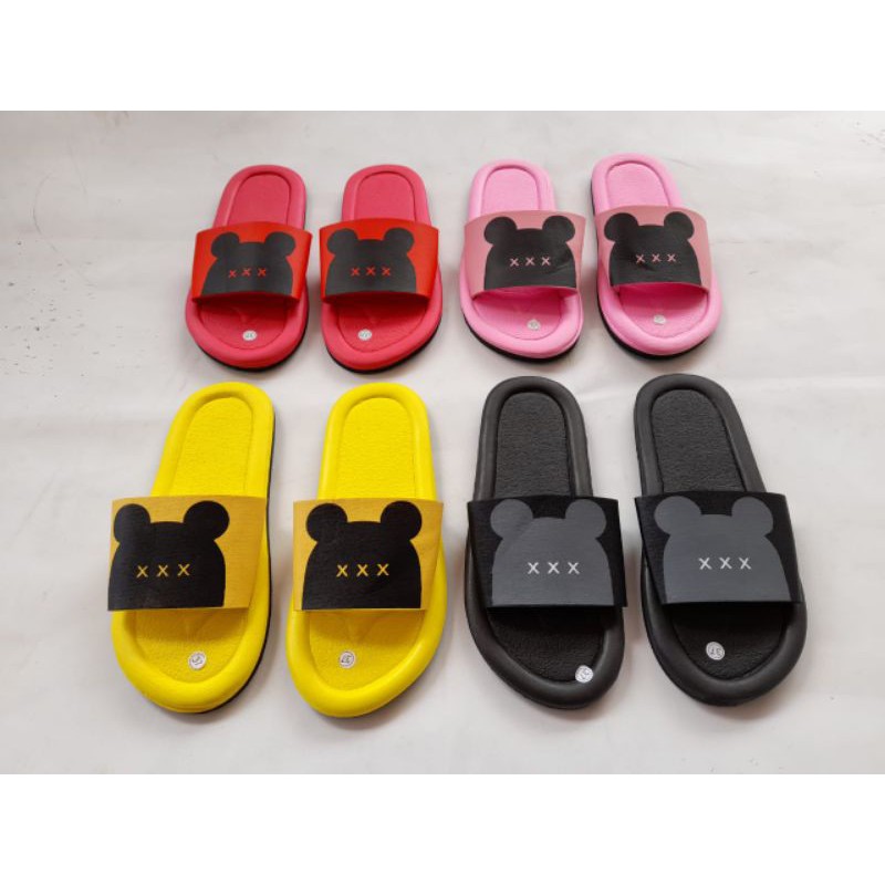 SANDAL KOKOP WANITA MOTIF MICKY MOUSE/TERMURAH TERLARIS/SANDAL HARIAN