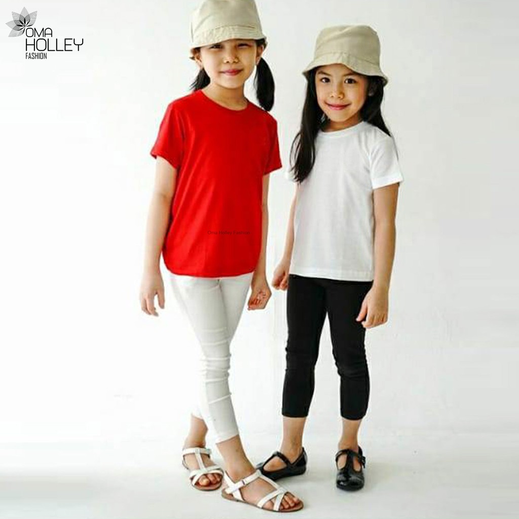 (COD) OH Fashion Kaos Polos Anak 2-8 Tahun Bahan Cotton #1029 / #1033