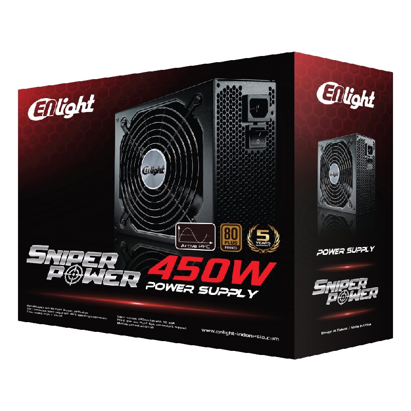 POWER SUPPLY ENLIGHT SNIPER POWER 450W 450 W 80+ BRONZE