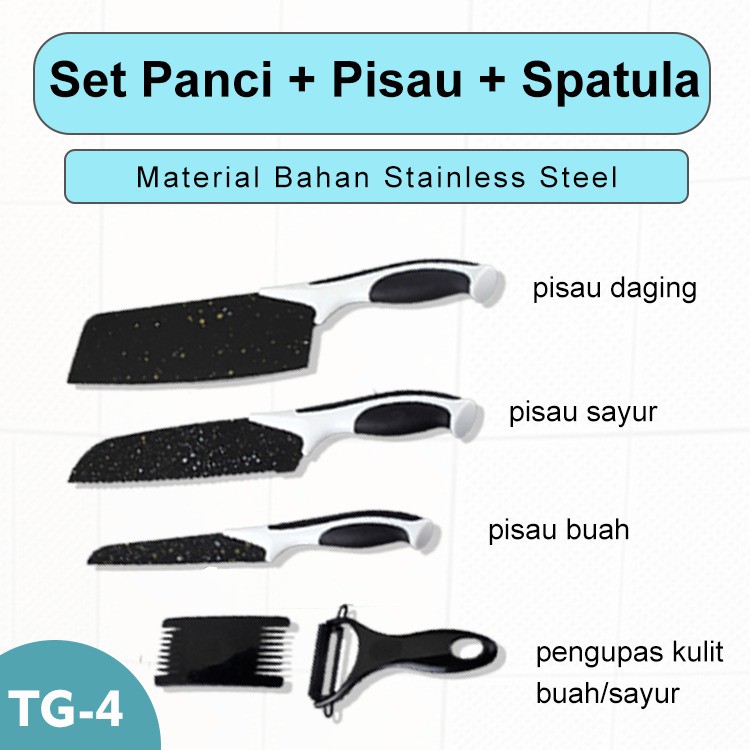 Panci Set Teflon Marble 13 Pcs Wajan Cookware Set Tutup Kaca Warna Biru Ungu Tosca multifungsi