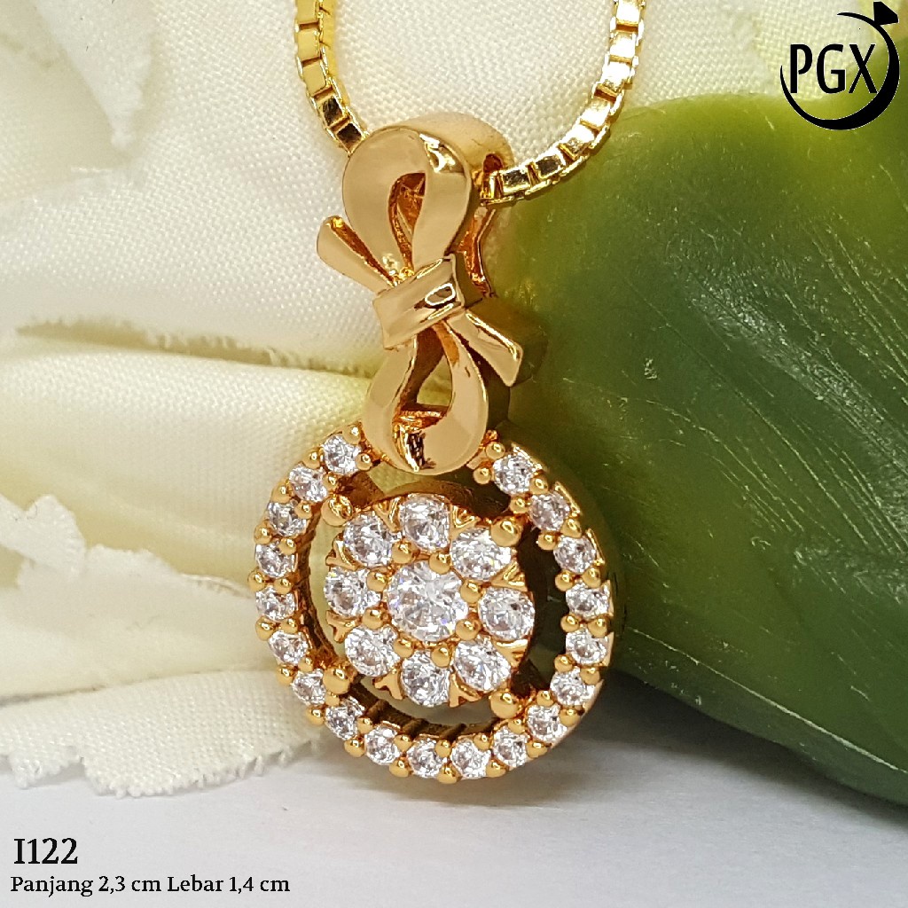 PGX Liontin Kalung Xuping Wanita Perhiasan Lapis Emas Aksesoris Fashion - I122