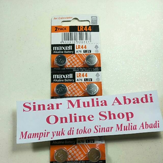Baterai LR44 Original Maxell Baterai Kalkulator Mainan