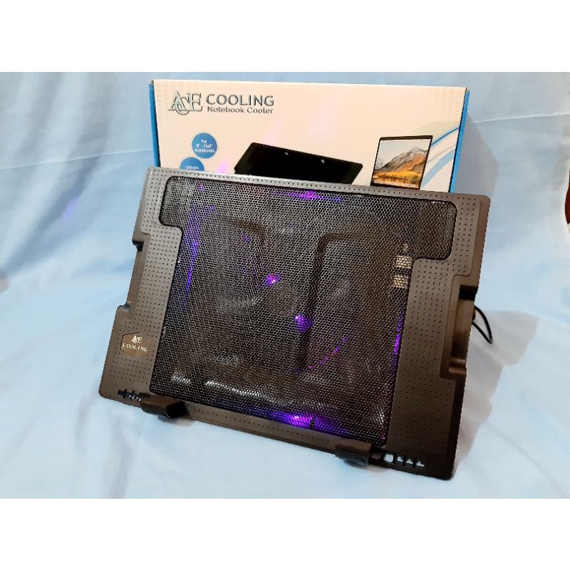 COOLING PAD ERGOSTANDA ACE LED RGB, FAN LAPTOP ERGOSTAND ACE LED RGB 7 WARNA