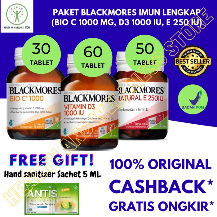 Cintramelin Blackmores Imun Lengkap Vitamin C 1000 Mg Vitamin D3 1000 Iu Vitamin E - Vit C 1000 Mg