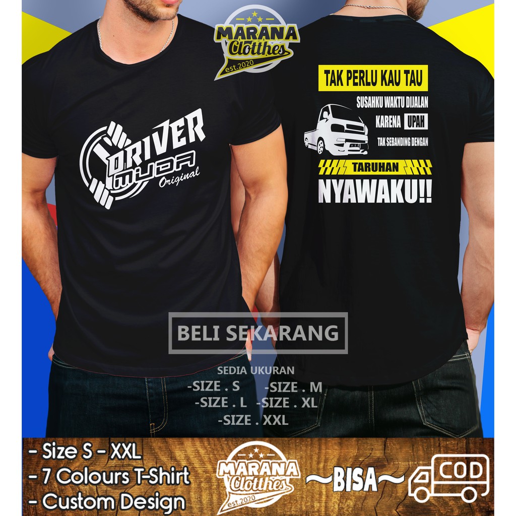 Kaos Driver Muda V Pick Up T1200ss L300 Baju Otomotif