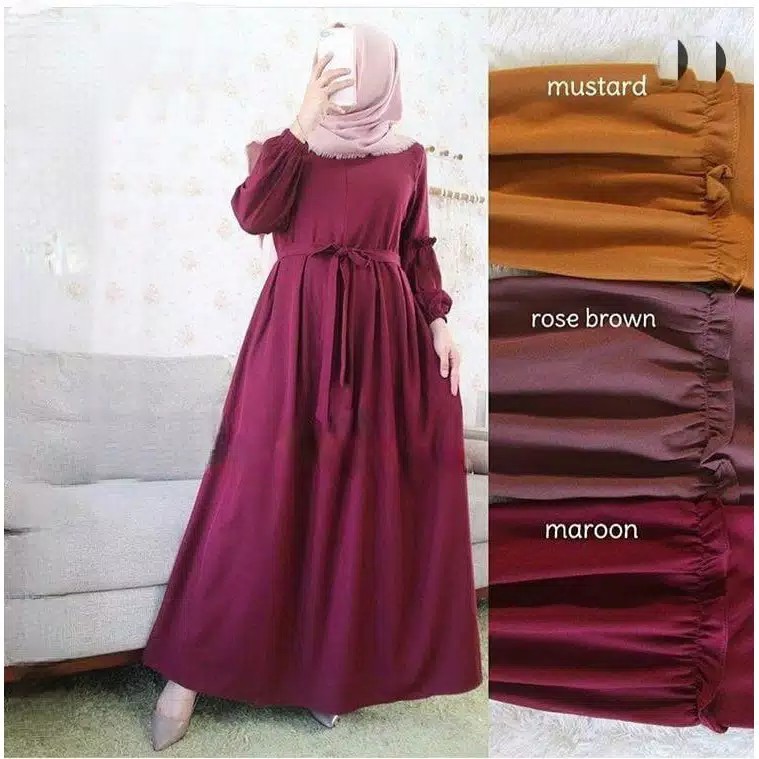 ( S M L XL XXL XXXL 5L ) TIFA MAXI DRESS POLOS JUMBO