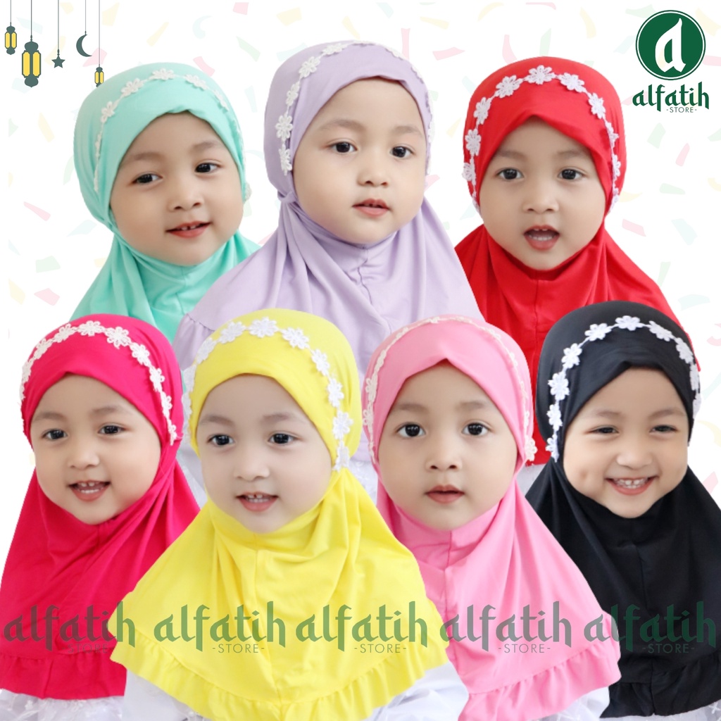 ALFATIH STORE / JILBABA ANAK SYIRIA BUNGA MELATI REMPEL POLOS / JILBAB ANAK MURAH / JILBAB INSYAN HIJAB BAYI COD / KERUDUNG ANAK HIJAB ANAK BAYI PEREMPUAN / HIJAB ANAK / JILBAB ANAK BAYI USIA 2 TAHUN BAHAN JERSEY PREMIUM NYAMAN DI PAKAI