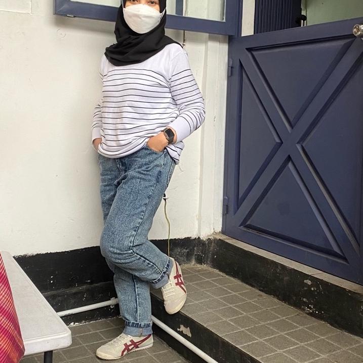 Murah Meriah Sugi Label - Gea Top Atasan Rajut Katun Adem Stripe