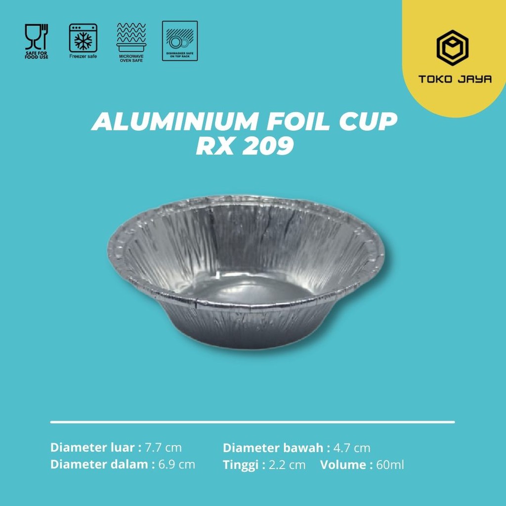 ALUMINIUM FOIL CUP RX 209 / ALUMUNIUM FOIL TRAY / READY STOCK