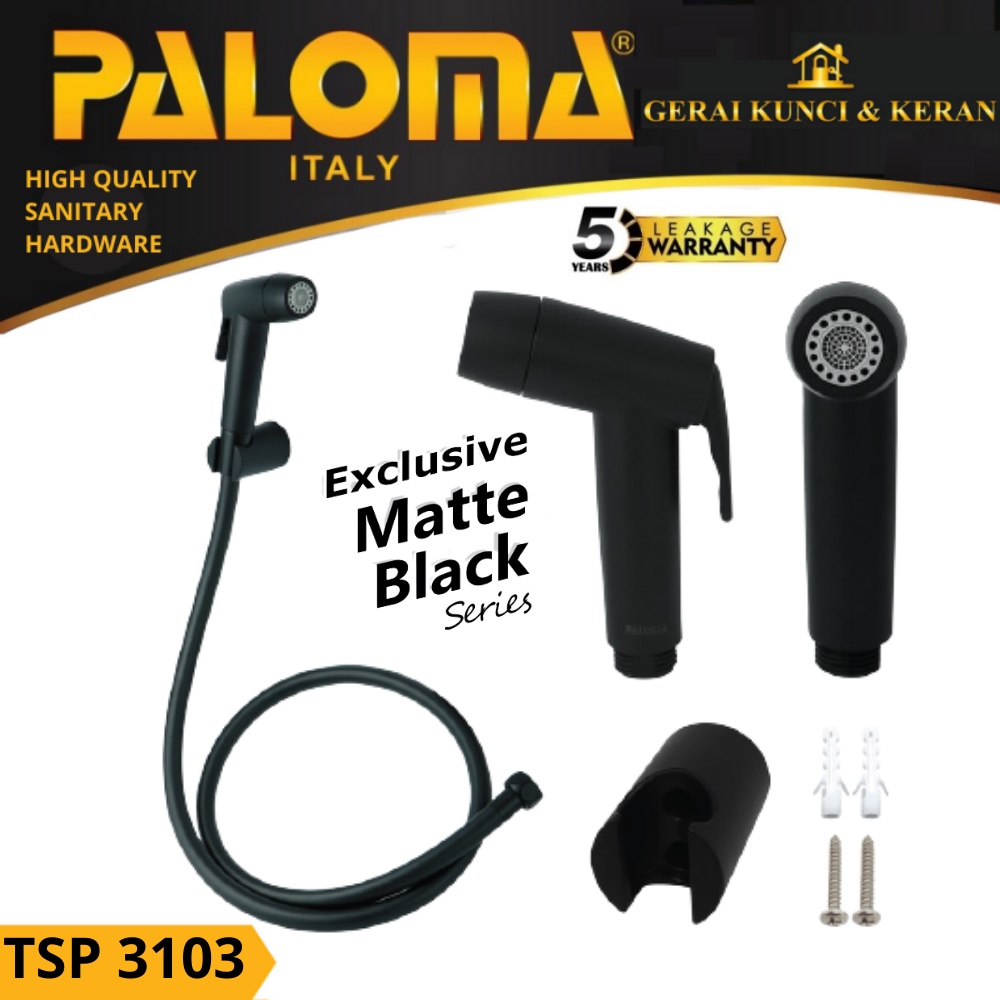 PALOMA NEW TSP 3103 Toilet Shower HITAM Jet Washer Bidet Cebok Kloset Closet WC Black 2 MODE SHOWER JET AND BUBLE STREAM