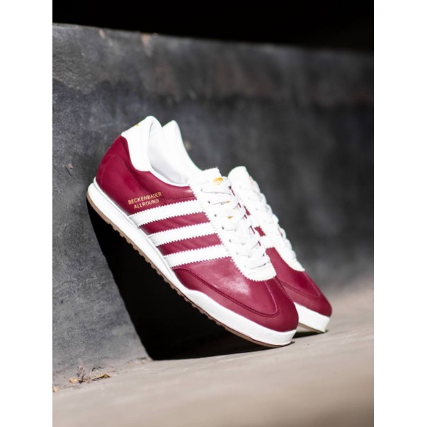 ADIDAS BECKENBAUER MAROON WHITE ORIGINAL OEM SNEAKERS PRIA