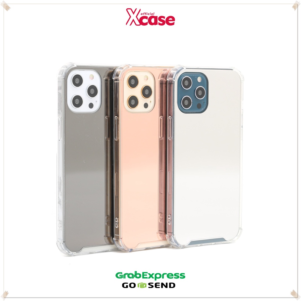 Soft case All Type Realme Vivo Xiaomi Oppo iPhone 12 MINI PRO MAX 11 X XS XR 8 7 6 - Anticrack Case Kaca Cermin