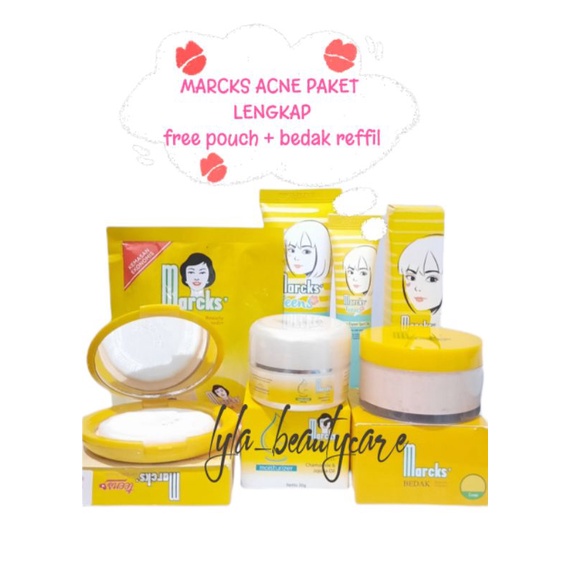 MARCKS PAKET LENGKAP FREE POUCH + BEDAK REFFIL