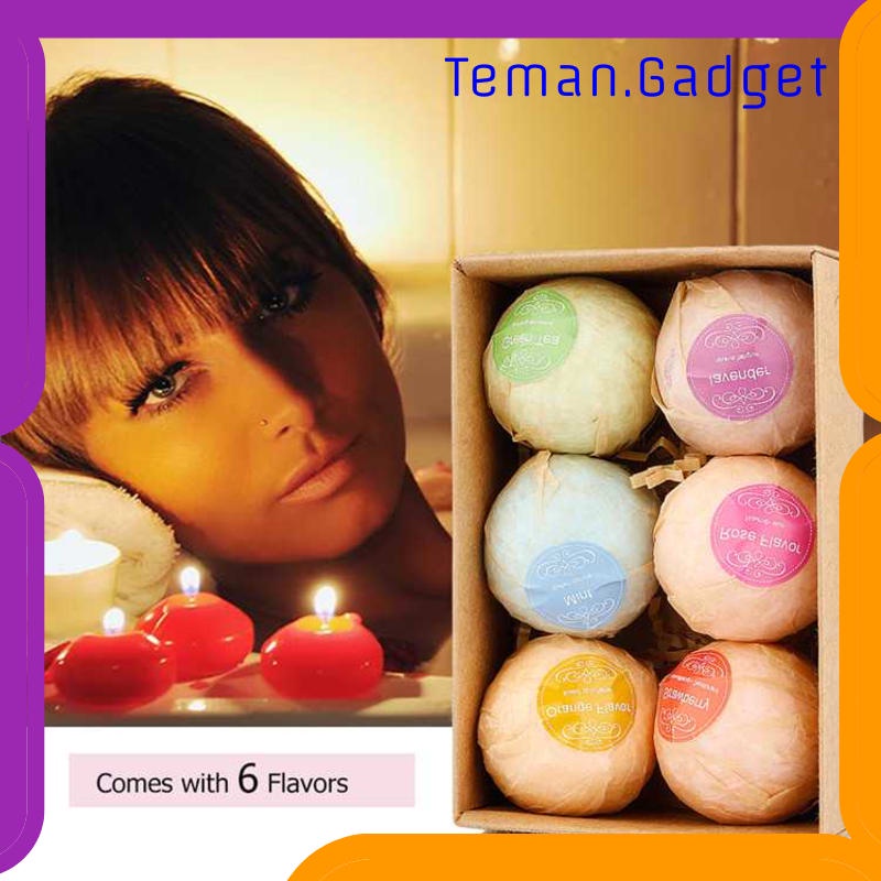 TG-FE173 BATHE PROJECT BATH BOMBS SALT SABUN MANDI BATHTUBE BUBBLE 6 PCS - SKT