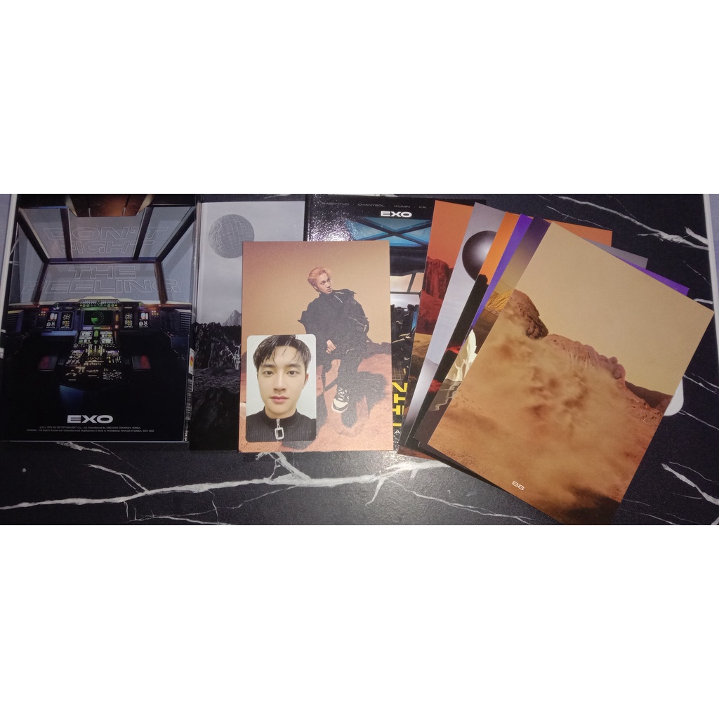 [UNSEALED] Album EXO DFTF Don't Fight The Feeling - PB 1 ver - PC D.O - Postcard KAI - Poster Xiumin