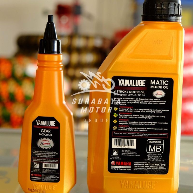 Paket Hemat Oli Mesin Yamalube Matic 800ml dan Oli Gear Gardan Yamalube